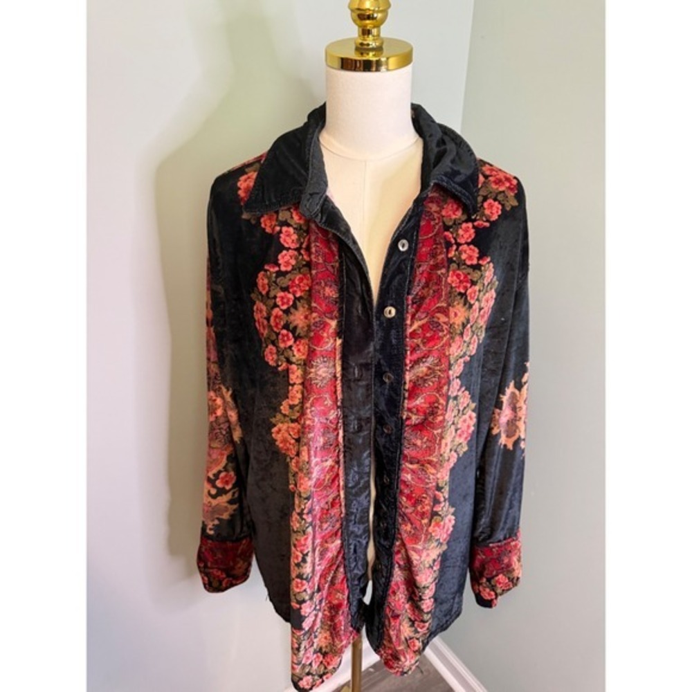 NWT Free People We The Free One Night Velvet Medallion Top M - Picture 5 of 7